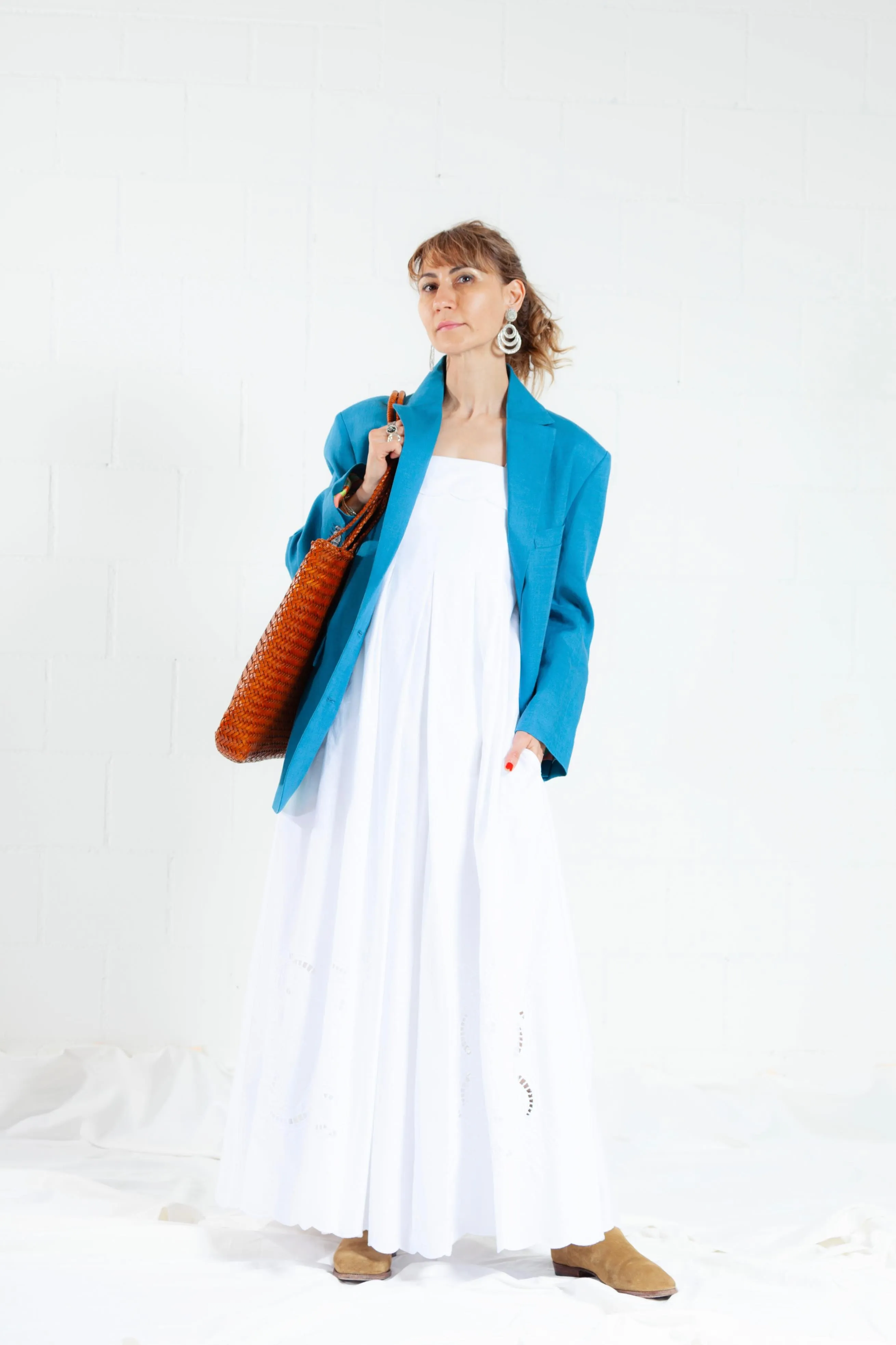 Palmhouse Aqua Linen Blazer - ByAdushka