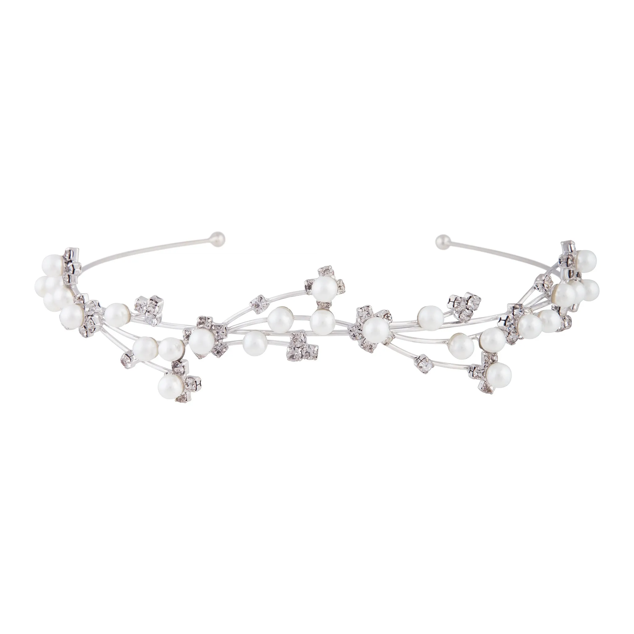 Pearl & Diamante Vine Crown