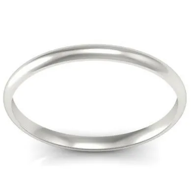 Platinum Wedding Ring Domed 2mm