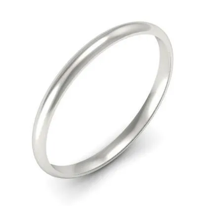 Platinum Wedding Ring Domed 2mm