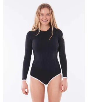 Ripcurl Womens Long Sleeve UV Surf Suit (2022) - Black