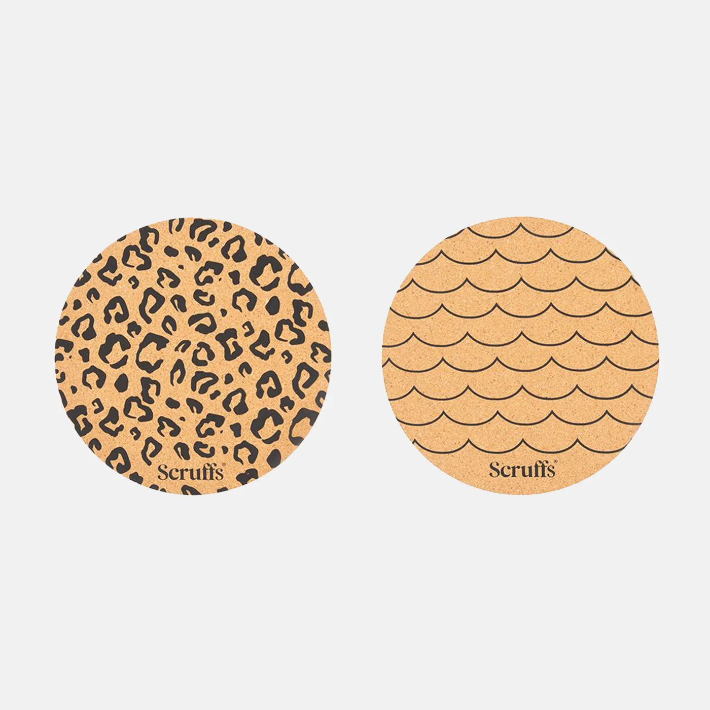 Scruffs Wave & Leopard Cork Placemats - Set of Two