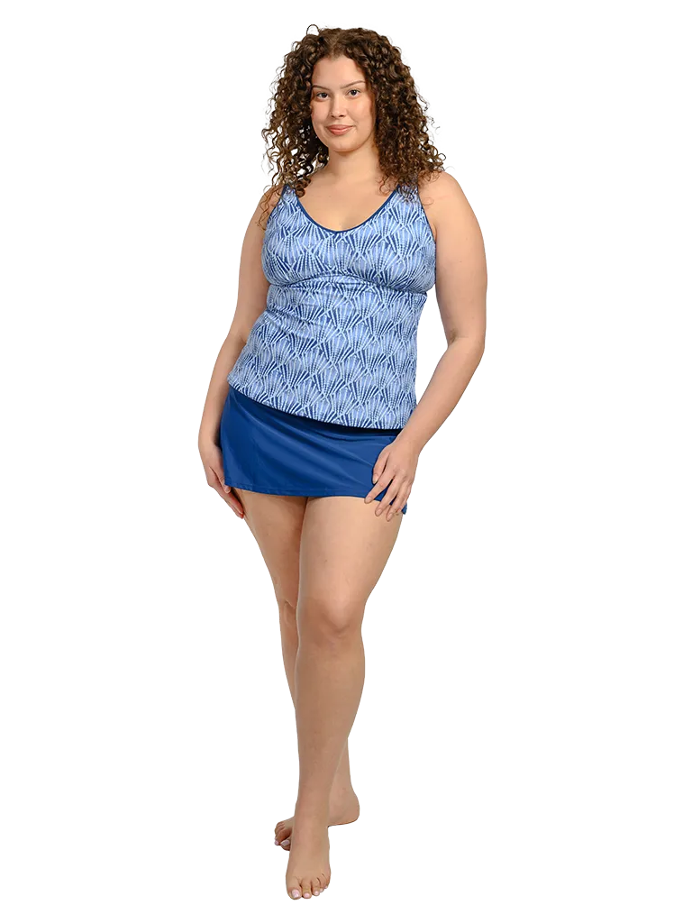 V-neck tankini with skirt bottom in Missy sizes (8-16)