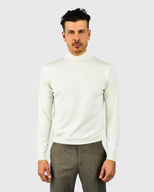 VISCONTI W23R IVORY WOOL ROLL NECK / POLO NECK