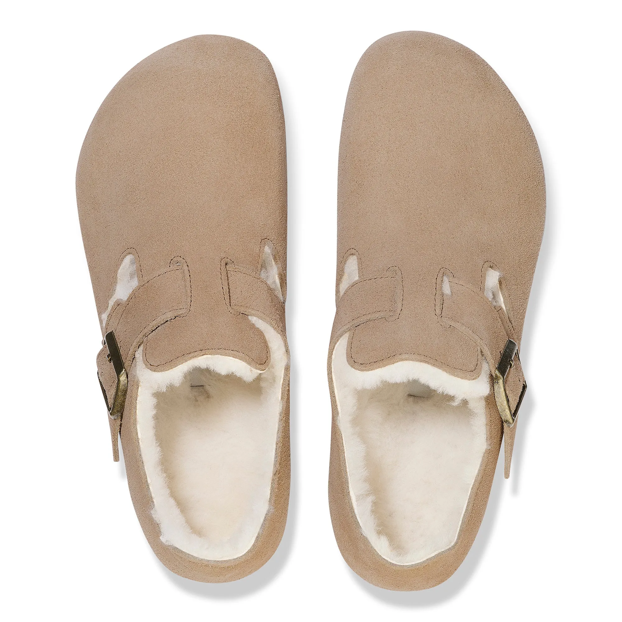 Women's Birkenstock London Shearling Suede leather Color: Taupe